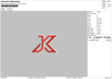 Jk Logo Embroidery File 6 sizes
