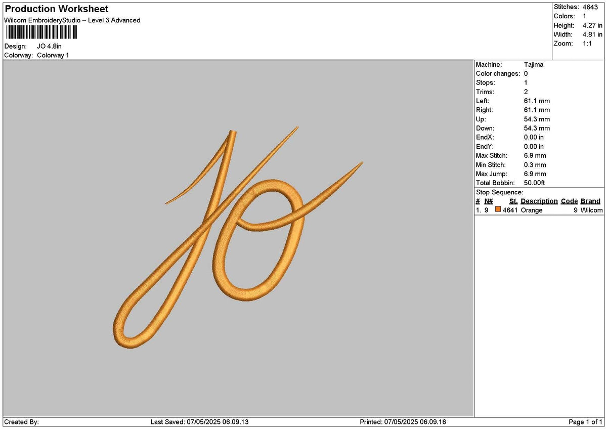 Jotext 01 Embroidery File 6 sizes