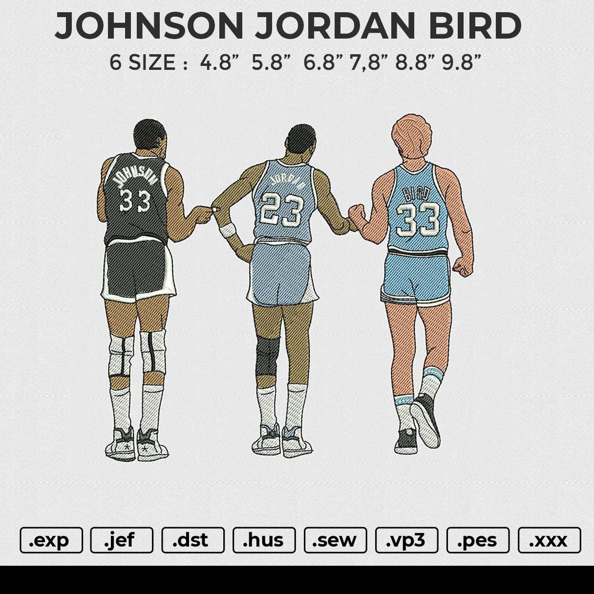 JOHNSON JORDAN BIRD Embroidery File 6 size