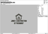 Jonestext Embroidery File 6 sizes