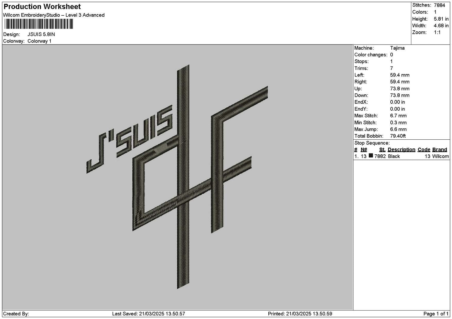 Jsuistext Embroidery File 6 sizes