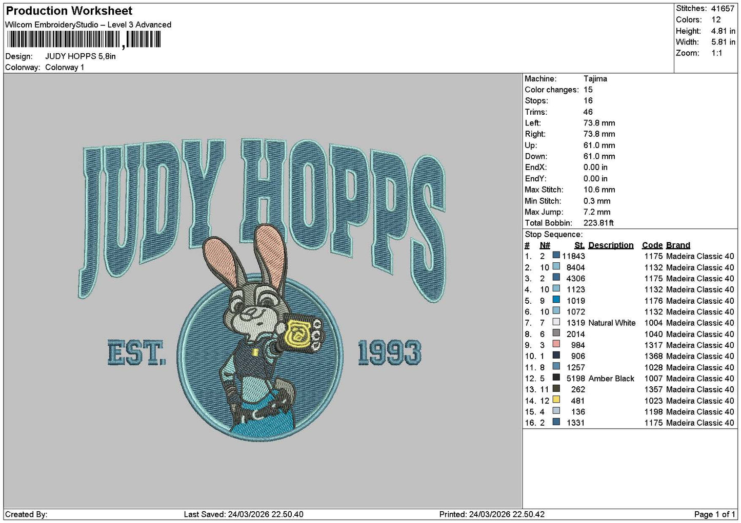 Judytext Embroidery File 6 sizes