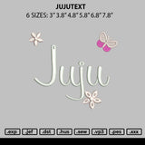 Jujutext Embroidery File 6 sizes