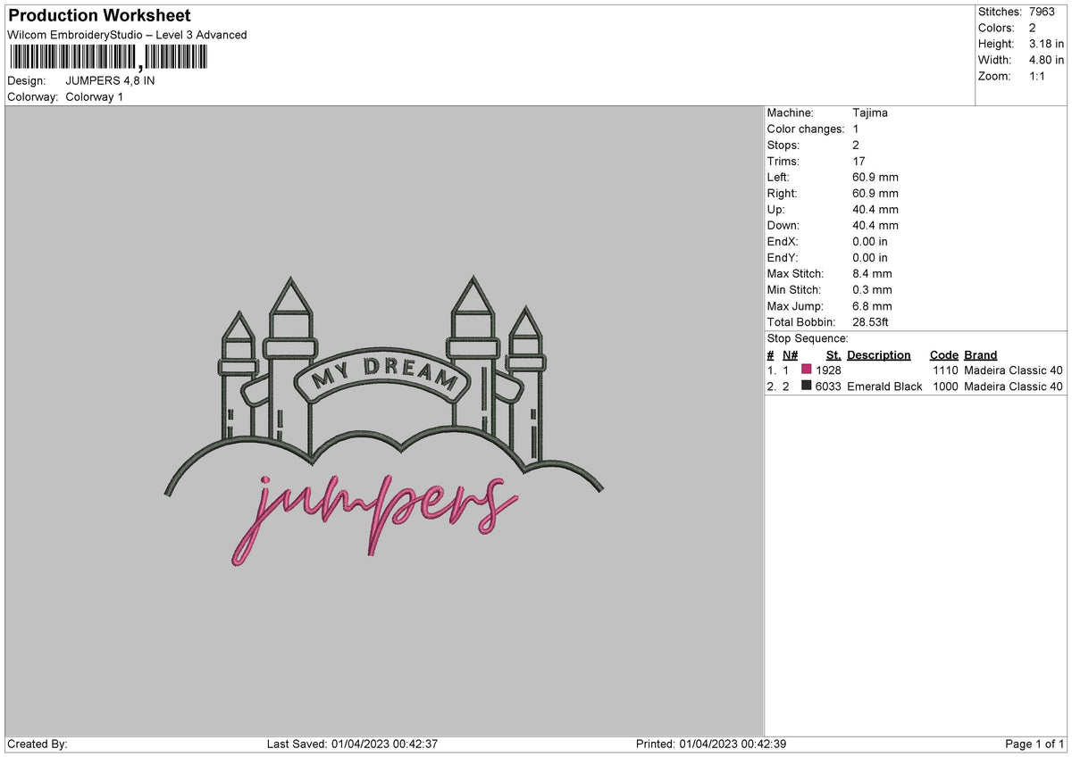 Jumpers Embroidery