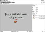 Noodletext 02 Embroidery File 6 sizes