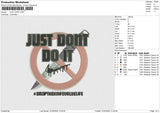 KNIVES DOWN Embroidery File 6 size
