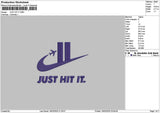 Hit It Text Embroidery File 6 sizes