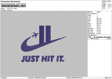 Hit It Text Embroidery File 6 sizes