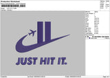 Hit It Text Embroidery File 6 sizes