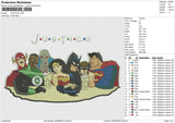JUSTICE Embroidery File 6 size