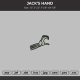 Jack's hand Embroidery File 6 sizes