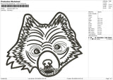 Japanese Spitz1 Embroidery File 6 size