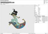 Jasmine on carpet Embroidery File 6 size