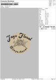 Jay Floral Embroidery File 6 sizes