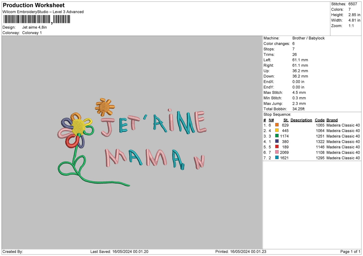 Aimetext 02 Embroidery File 6 sizes