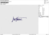 Je Taime Embroidery File 6 size