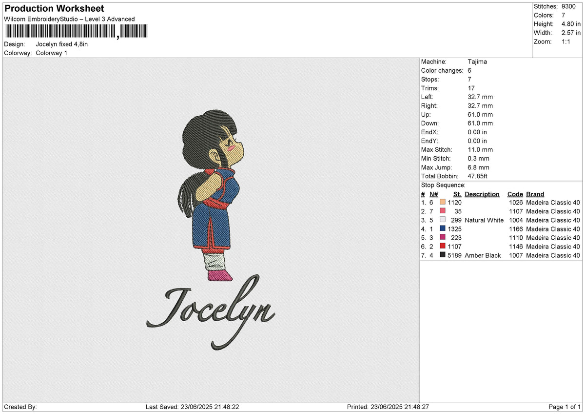 Jocelyn Embroidery File 6 size