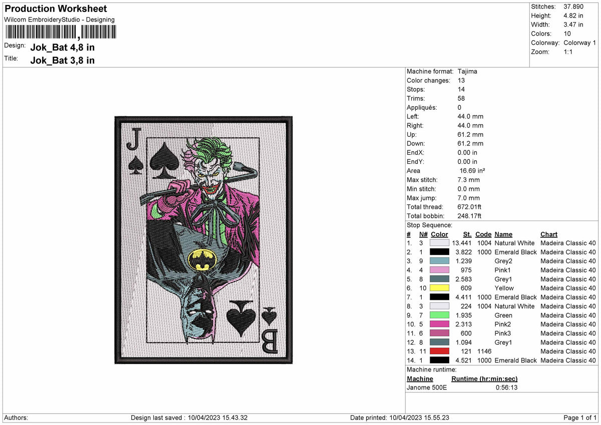 Jok Bat Embroidery