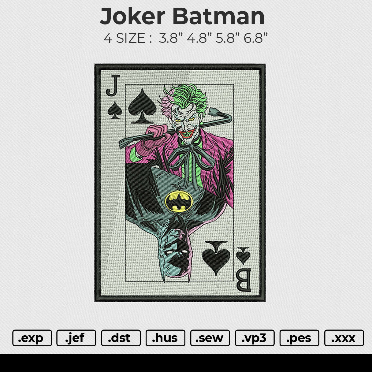 Joker Batman Embroidery