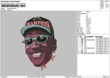 HeadJordan Embroidery File 6 sizes