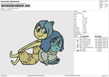 Joy and Sadness Embroidery File 6 size