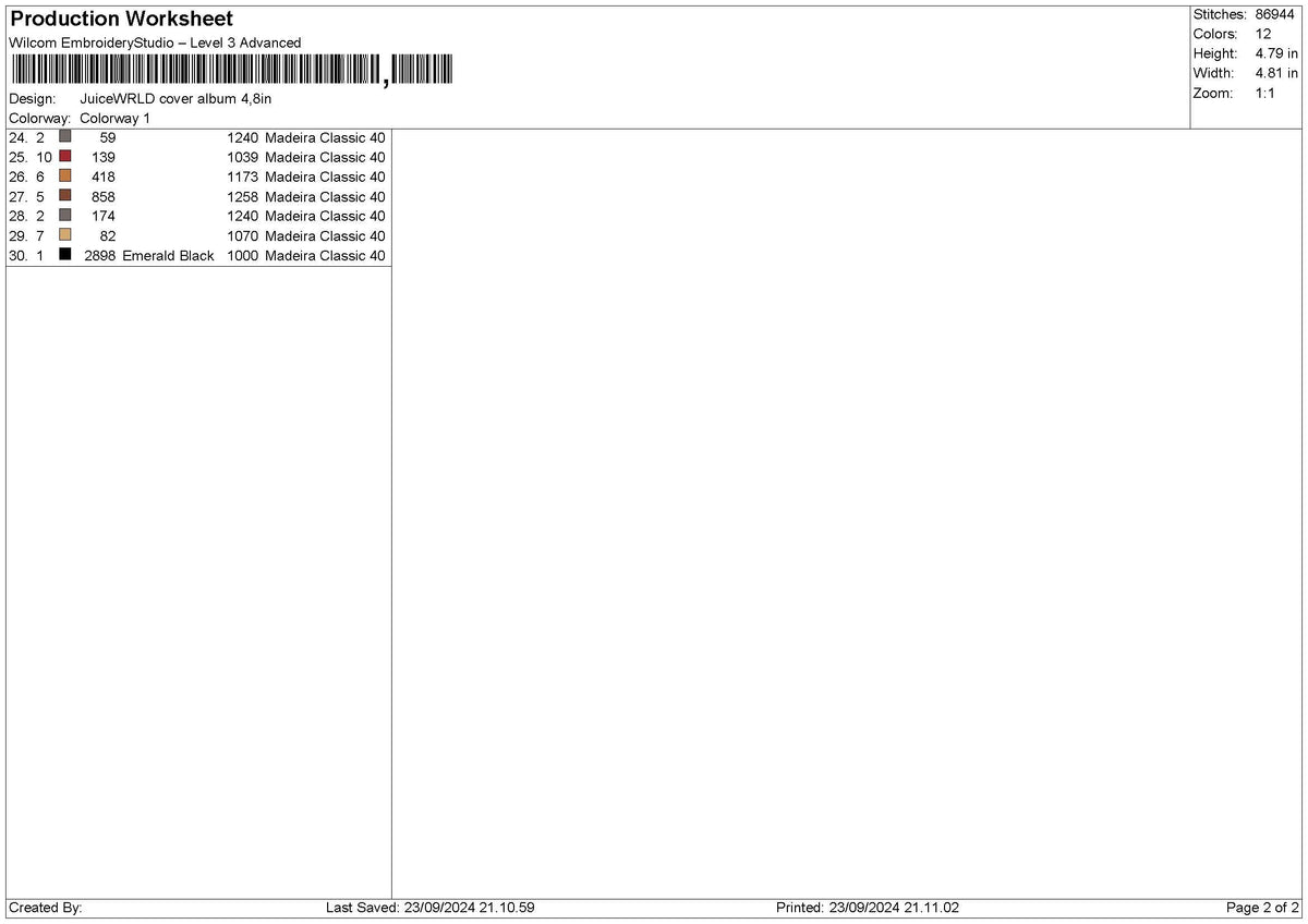 Juice Cover 03 Embroidery File 6 sizes