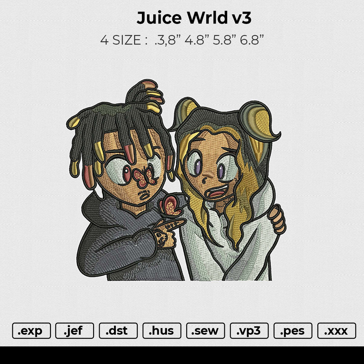 Juice Wrld v3 Embroidery