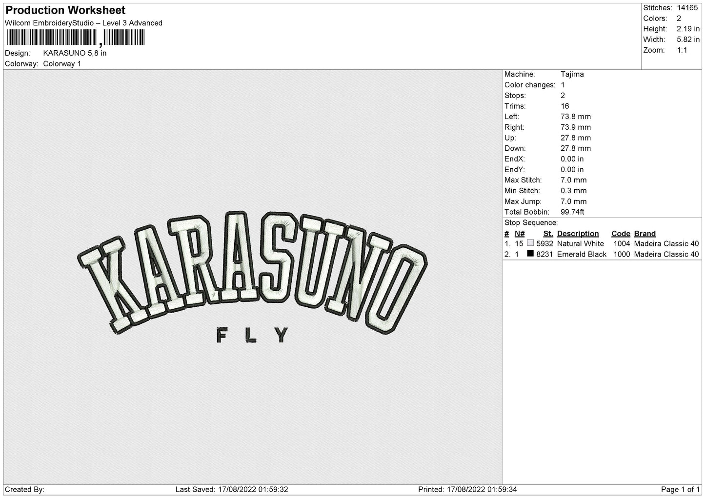KARASUNO Embroidery
