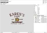 Cafetext Embroidery File 6 sizes
