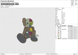 KAWS anatomy Embroidery File 6 size