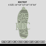Kdctext Embroidery File 6 sizes
