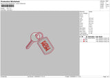 Key Embroidery File 6 sizes