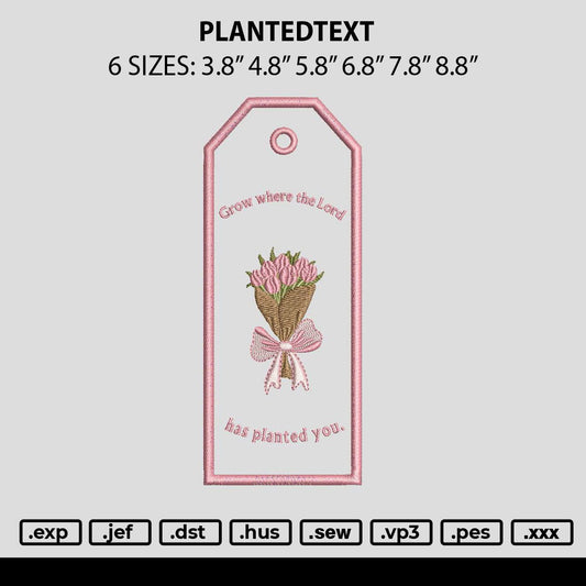 Chaintext Embroidery File 6 sizes