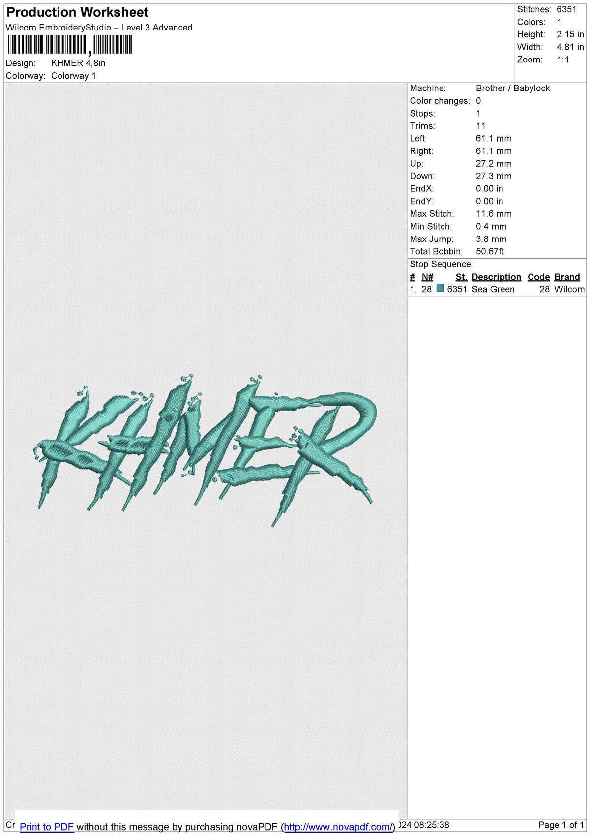 KHMER Embroidery File 6 size