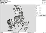 Kids Embroidery File 6 sizes