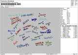 Kids Signature Embroidery File 6 sizes