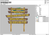 Kilimanjarotext Embroidery File 6 sizes