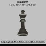 King Chess Embroidery File 6 sizes