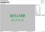 Kiss Land Embroidery File 6 sizes