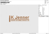 K Jenner Embroidery File 6 size