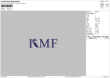 Kmf Embroidery File 6 sizes