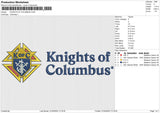KNIGHTS OF COLUMBUS Embroidery File 6 size