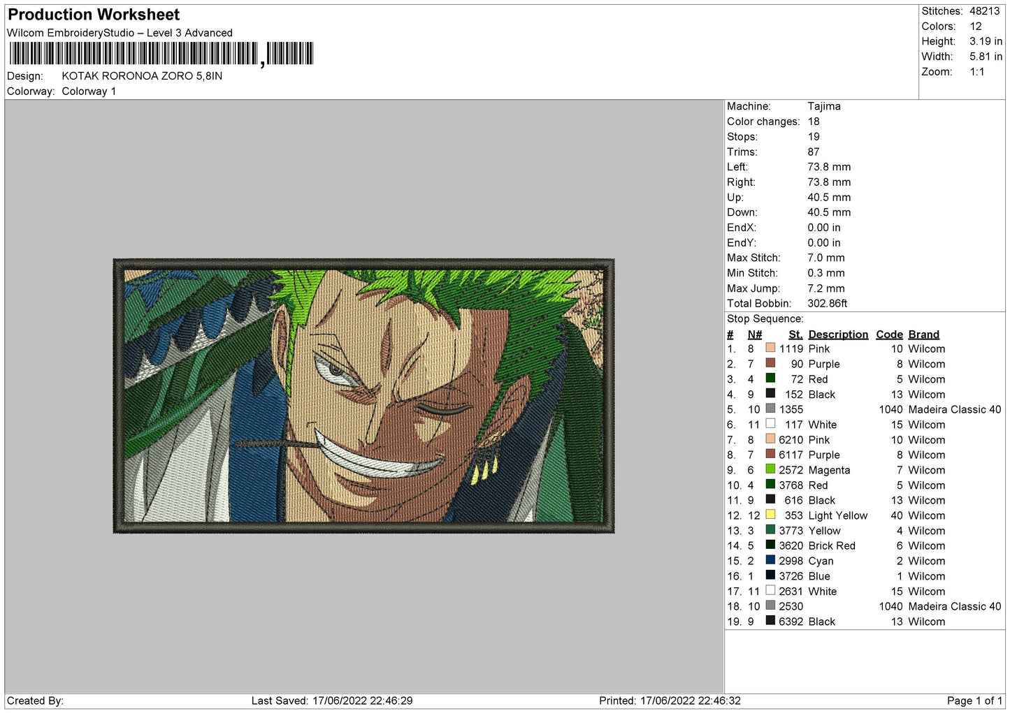 Rectangle Roronoa Zoro