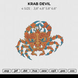 KRAB DEVIL Embroidery