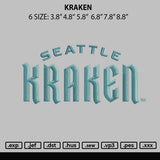 Kraken Embroidery File 6 sizes