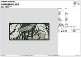 Kagurarectangle Embroidery File 6 sizes