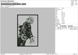 Kaisen Rectangle V3 Embroidery File 6 sizes
