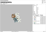 K Sox Regular mbroidery File 6 sizes