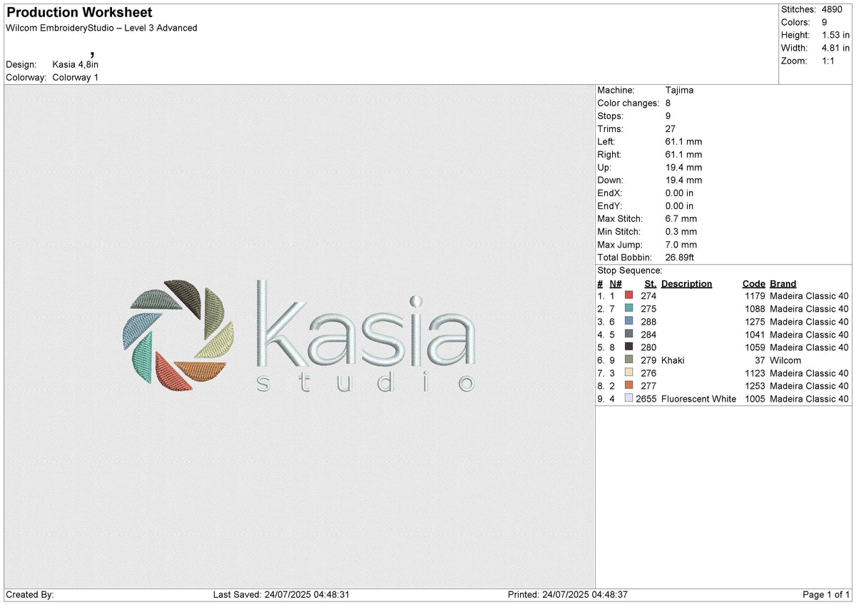 Kasia Embroidery File 6 size
