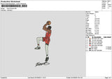 Player Kevin Embroidery File 6 sizes